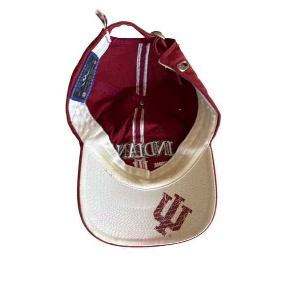 Indiana Hoosiers Adjustable Cotton Baseball Cap By Top Of The World Red - Picture 5 of 7